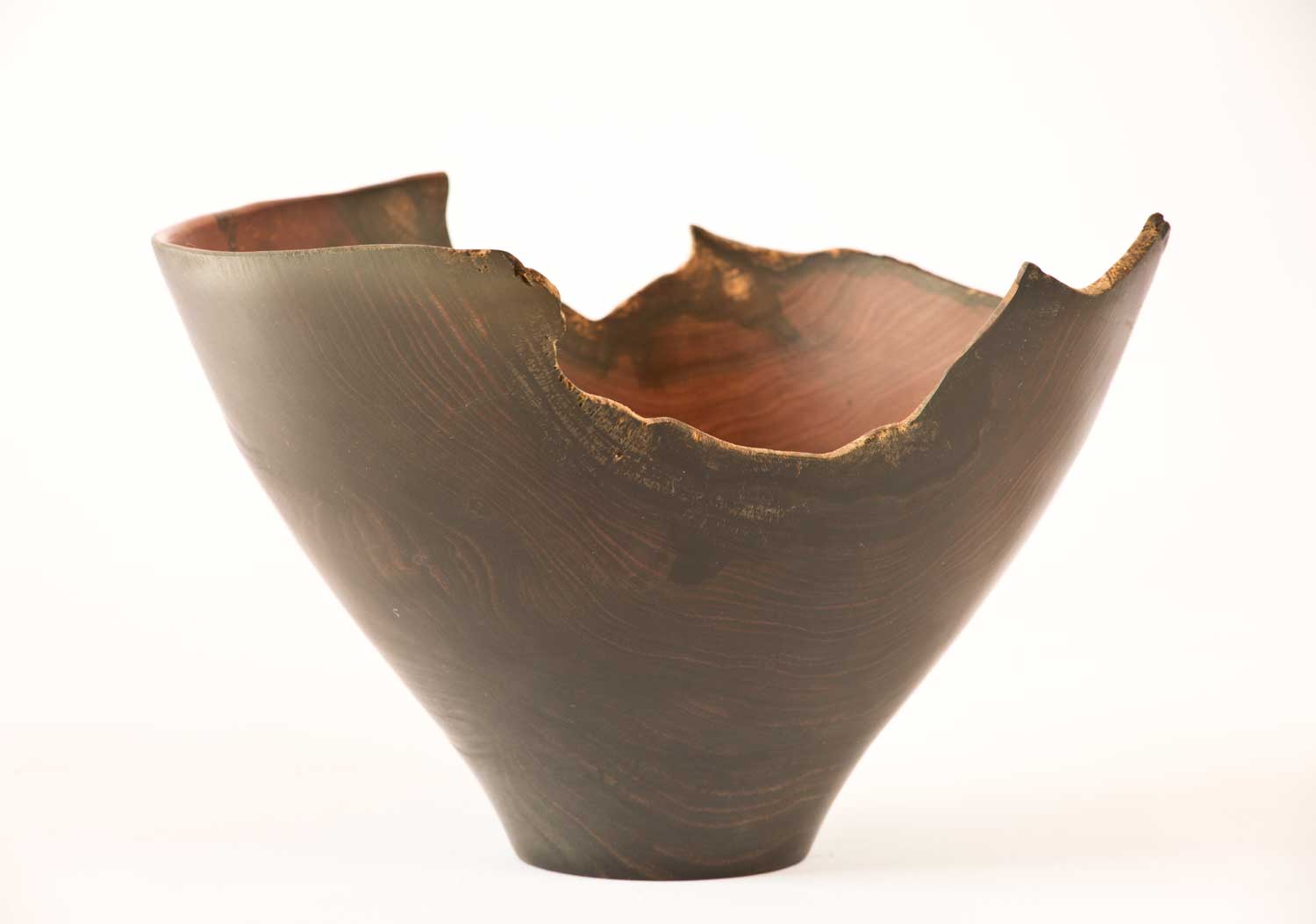 Bark Rimmed Acacia Bowl top view