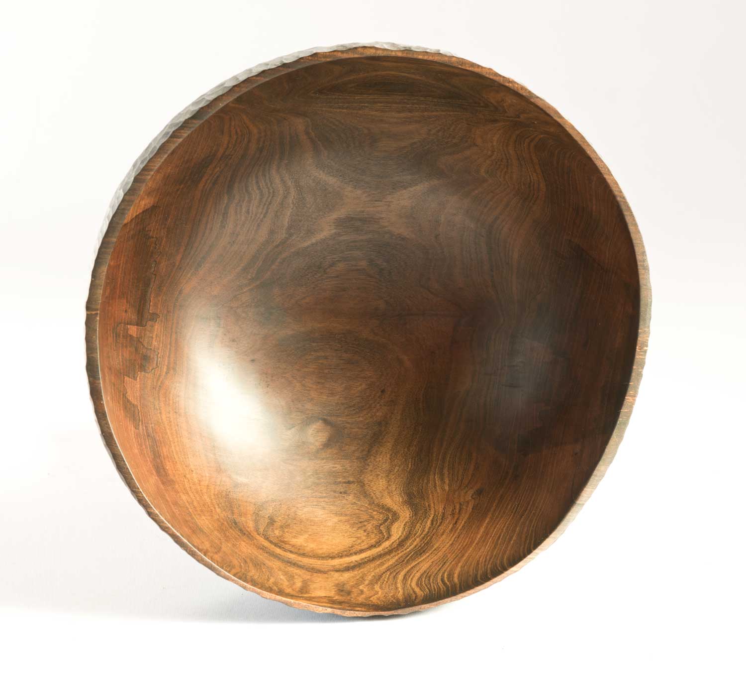 Hand Carved & Ebonised Wooden Bowl