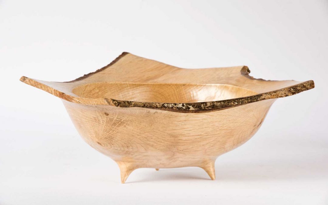 Fork Oak Wooden Bowl No249 (2019)