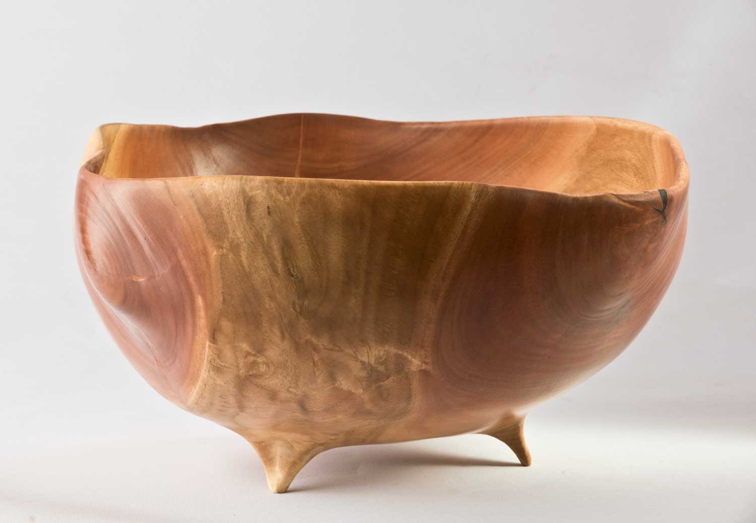 No349-Organic-Wooden-Bowl-3 Three Legged Oak Wooden Bowl