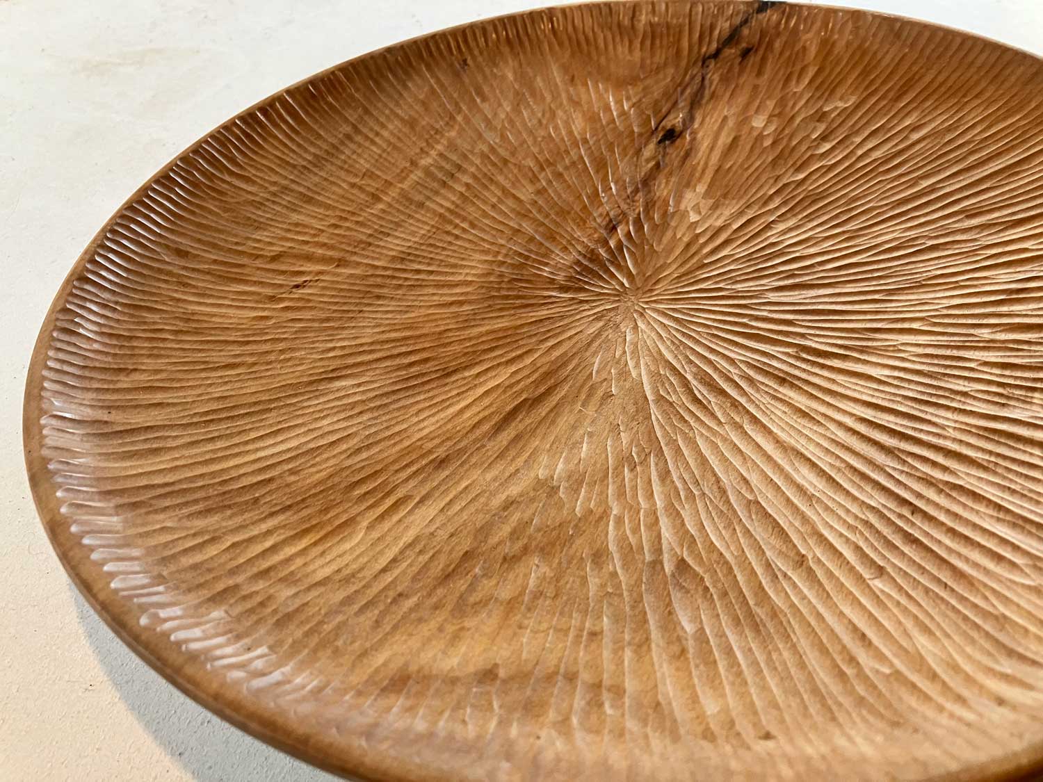 Three Legged Oak Wooden Bowl