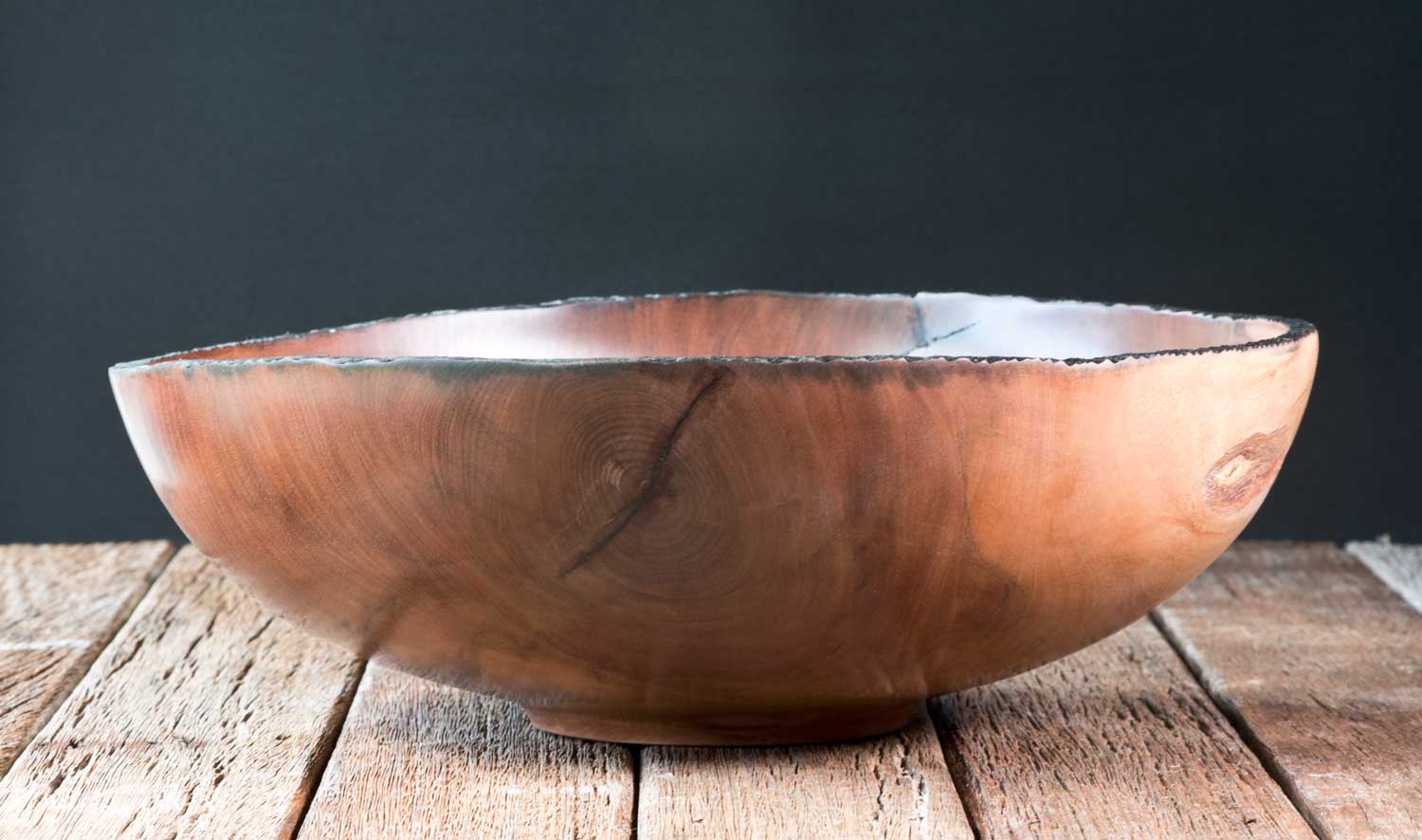 Pohutukawa-Wooden-Bowl-No572 Three Legged Oak Wooden Bowl