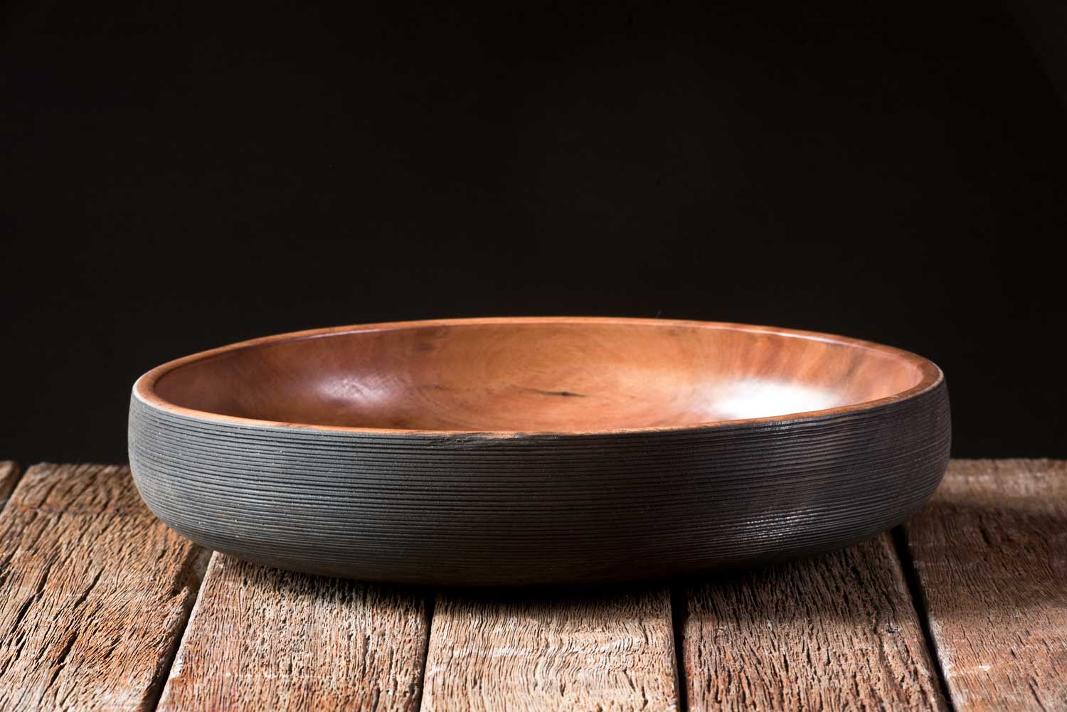 Three Legged Oak Wooden Bowl