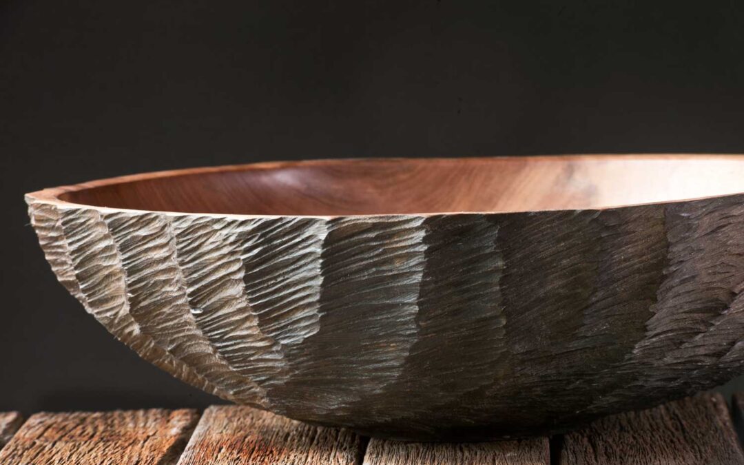 Hand Carved Pohutukawa Bowl No597 (2024)