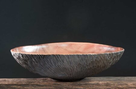 Carved & Ebonised Wooden Bowl No688